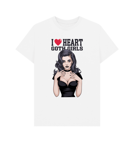 White I \"Heart\" Goth Girls T-Shirt